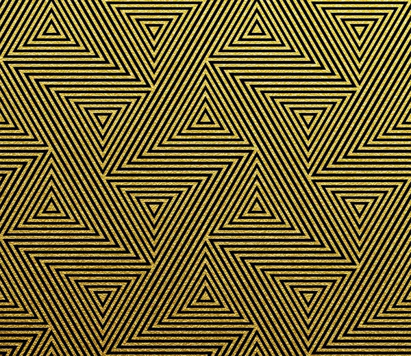 Altın Işıltılı Sorunsuz Üçgen Mozaik Kılavuz Çizgileri Soyut Geometrik Desen — Stok Vektör