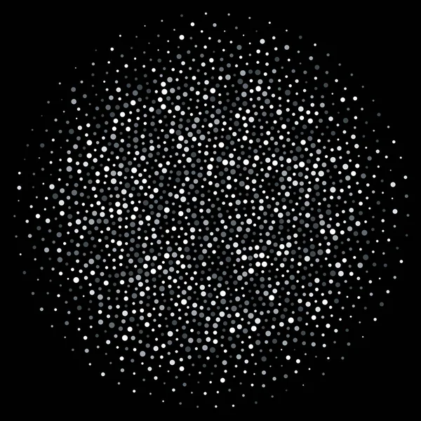Кругле Коло Срібних Крапок Або Блискучі Сплески Конфетті Векторний Блискучий — стоковий вектор