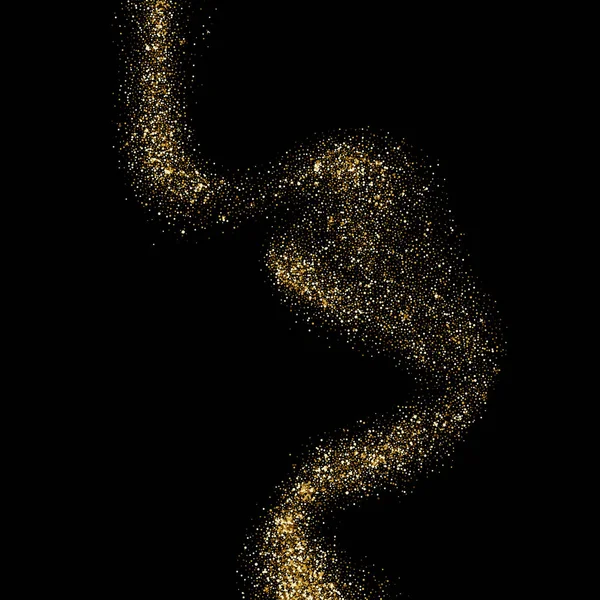 Χρυσή Ομίχλη Από Γκλιτερ Haze Λαμπερά Μόρια Επίδραση Των Κυμάτων — Διανυσματικό Αρχείο