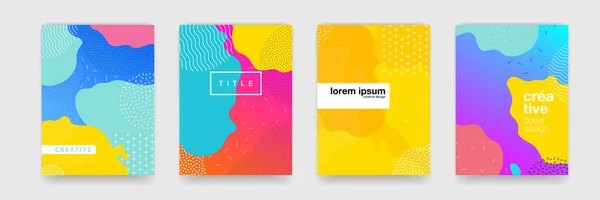 Geometric Pattern Background Texture Poster Cover Design Minimal Color Gradient — Stock Vector