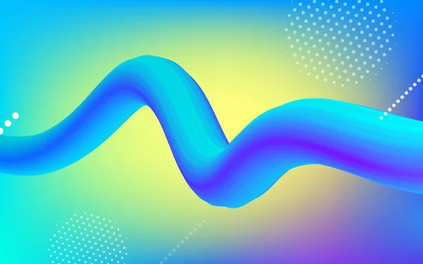 色彩梯度过渡的抽象时尚多彩背景与霓虹灯条纹形状 矢量3D 波浪数字漆和霓虹灯几何动感时尚渐变颜色为音乐党海报模板 — 图库矢量图片