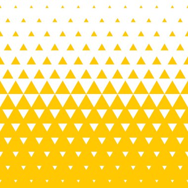 Sarı ve beyaz üçgen noktalı resim geçiş desen arka plan. Düzensiz geçiş üçgen mozaik doku arka plan tasarım vektör soyut seamless modeli