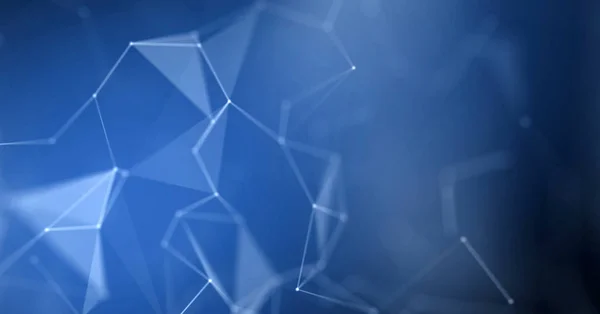 Plexus Absztrakt Háttér Geometriai Sokszög Plexus Drótváz Kék Fény Hatása — Stock Fotó