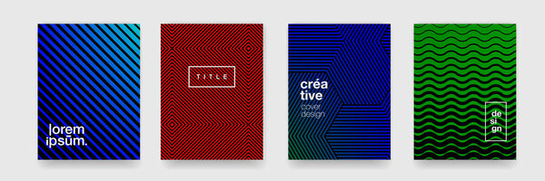 Background pattern, abstract geometric gradient texture. Vector line wave pattern backgrounds, modern trend cover graphic design