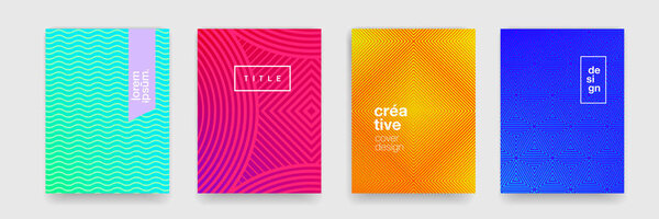 Backgrounds, geometric shape texture patterns. Vector abstract modern trend color gradient, line texture pattern background