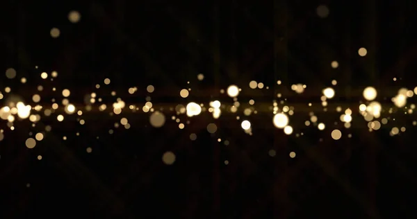 Brillante luz bokeh chispas, partículas de brillo o polvo efecto de onda borrosa brillo. Nieve brillante, luz brillante y brillo mágico, fondo de lujo de Navidad —  Fotos de Stock