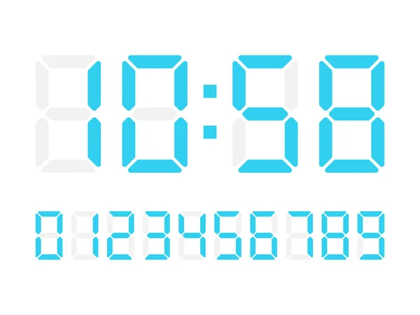 Números Digitais Vetoriais Fundo Branco Para Calculadora Placar Relógio Electrónico —  Vetores de Stock