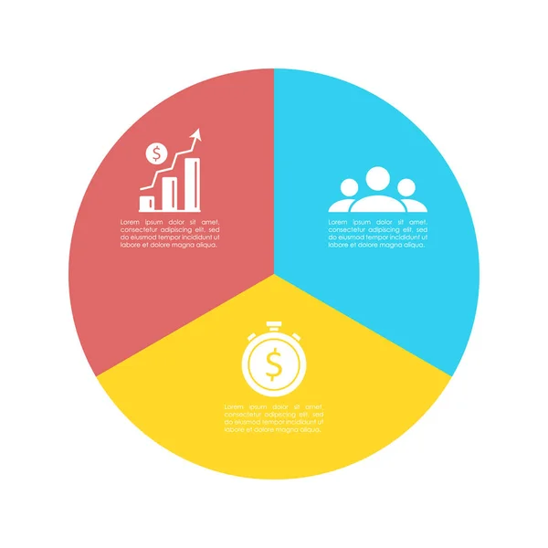 Modello Infografica Rotonda Con Passaggi Presentazione Grafico Concetto Business Diagramma — Vettoriale Stock