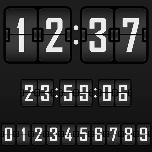 Reloj Digital Números Ajustados Icono Alarma Electrónica Letras Números Para — Archivo Imágenes Vectoriales