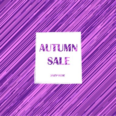 Sonbahar satış poster. Mor arka plan. Vektör çizim