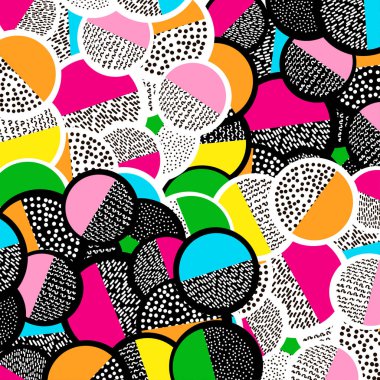 Renkli geometrik figürler ile arka plan. Vektör çizim.