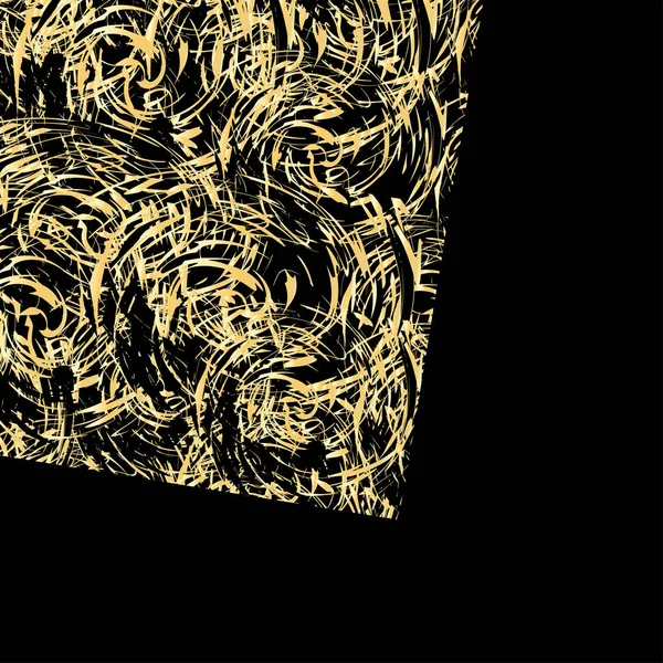 Schwarz Und Gold Abstrakten Hintergrund Vektorillustration — Stockvektor