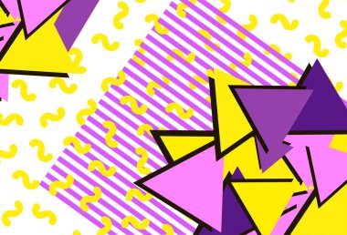 Renkli geometrik figürler ile arka plan. Vektör çizim.