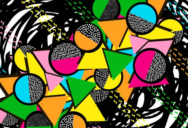 Renkli geometrik figürler ile arka plan. Vektör çizim.