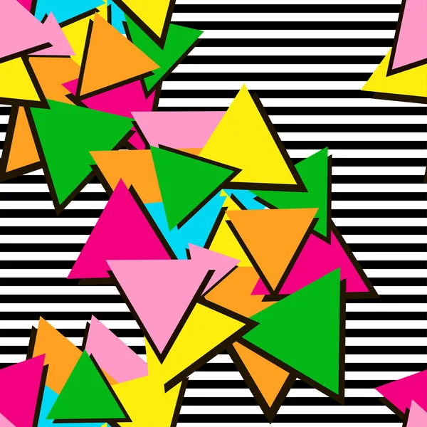 Цветной Бесшовный Рисунок Треугольников Векторная Иллюстрация — стоковый вектор