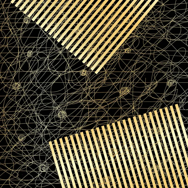 Schwarz Und Gold Hintergrund Vektorillustration — Stockvektor