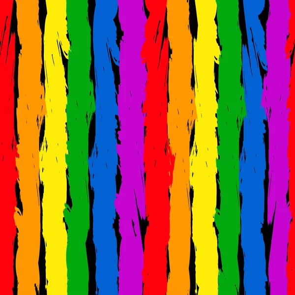 Regenbogen Kreatives Nahtloses Muster Lgbt Flaggenfarben Vektorillustration — Stockvektor