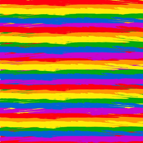 Gökkuşağı Yaratıcı Seamless Modeli Lgbt Bayrak Renkleri Vektör Çizim — Stok Vektör
