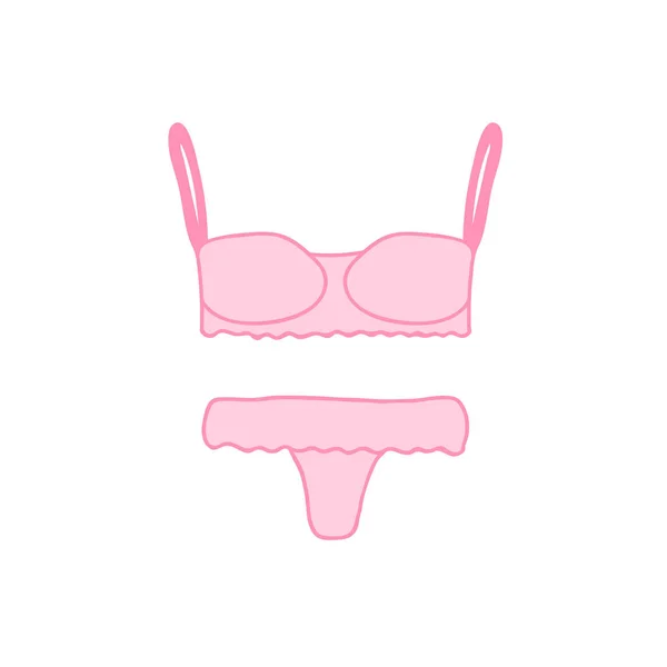 Biancheria intima femminile. Lingerie. Disegnato a mano . — Vettoriale Stock