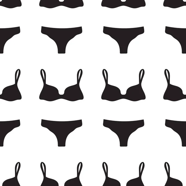 Naadloos patroon met vrouwen ondergoed. Lingerie achtergrond. Hand — Stockvector