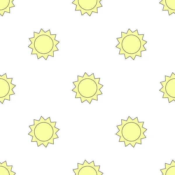 Bezešvé Vzory Sluncem Barevné Pozadí Vektorová Ilustrace — Stockový vektor