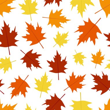 Sonbahar pürüzsüz desen. Geriye dijital kağıt bırakıyor. Vektör arkaplanı.