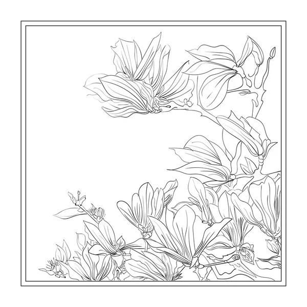 Fleurs dans le cadre — Image vectorielle