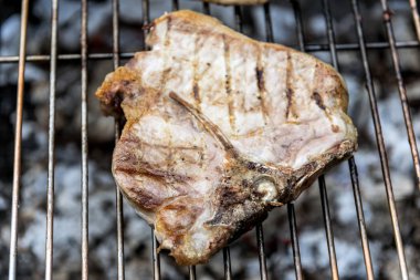 T-Bone chop domuz Barbekü ızgara