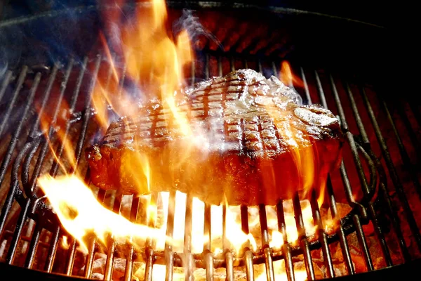 Porterhouse Rindersteak Auf Dem Grill Vom Grill Backen — Stockfoto