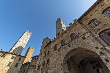 San Gimignano Siena Tuscany Eski Podesta Rognosa Sarayı