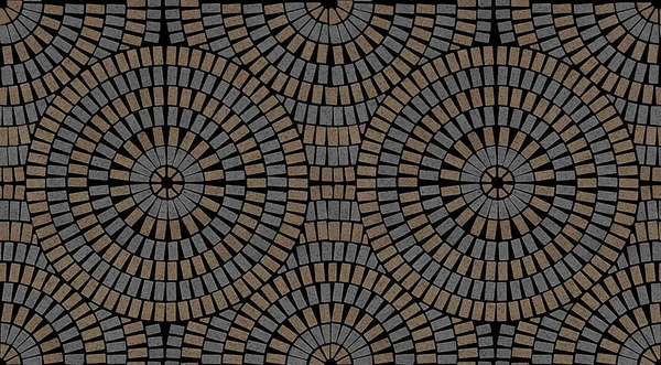 Example of ornamental tile paving texture. General layout of pavers. — Stock Image Example Ornamental Tile Paving Texture General Layout Pavers Royalty Free Stock Images