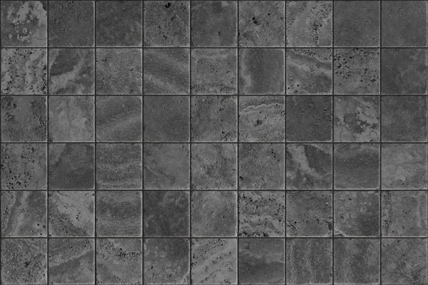 Travertine Tile Ceramic Mosaic Square Design Seamless Texture Mapping Graphics — Stock Photo, Image