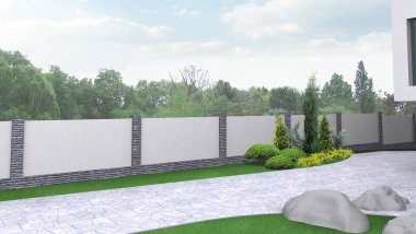 Güzel arka bahçesinde makeovers, doğal ortama entegre.