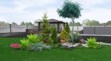 Emlak peyzaj tasarımı, 3d çizim