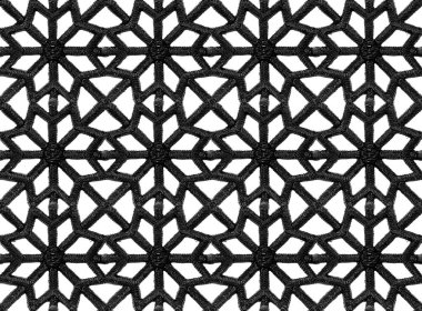 Dikişsiz, dövme demir kafes desen doku, 3D illust