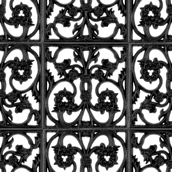 Seamless, texture of wrought iron latticework pattern, 3D illust — Stock Photo, Image