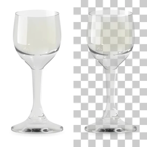 Vecteur réaliste transparent et isolé verre de whisky. Alcool boisson verre icône illustration — Image vectorielle