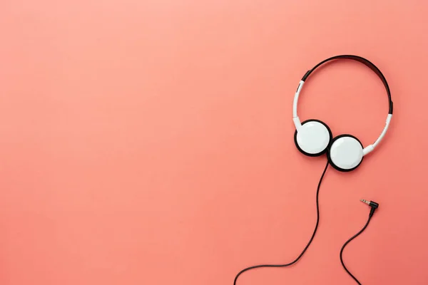 Tablo Üstten Görünüm Radyo Müzik Arka Plan Kavramı Dinleme Aksesuarları — Stok fotoğraf