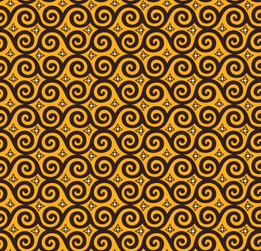 Endonezya vintage batik lüks tarzda seamless modeli