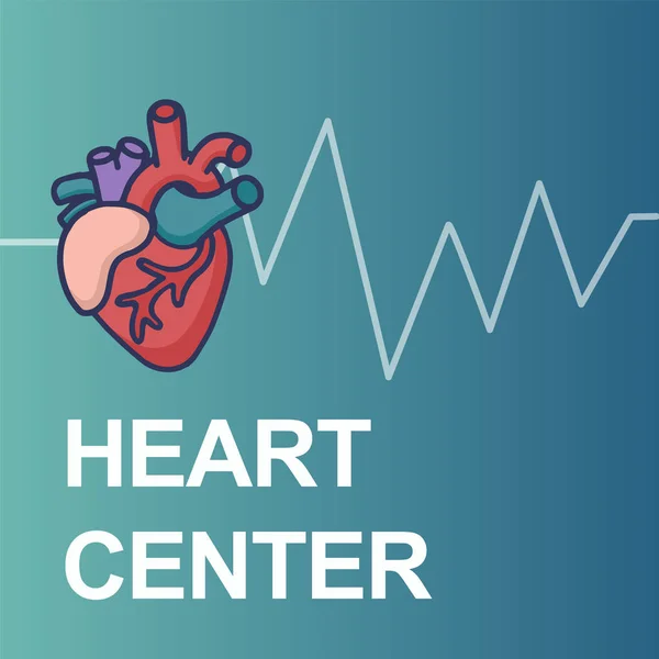 Logo de Heart Care. Salud y concepto médico . — Archivo Imágenes Vectoriales