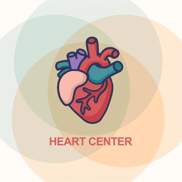 Logo de Heart Care. Concepto de logo sanitario y médico . — Archivo Imágenes Vectoriales