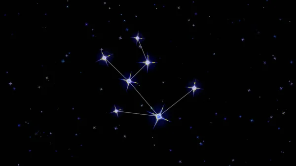 constellation of the zodiac Taurus, stars on a black background, starry sky