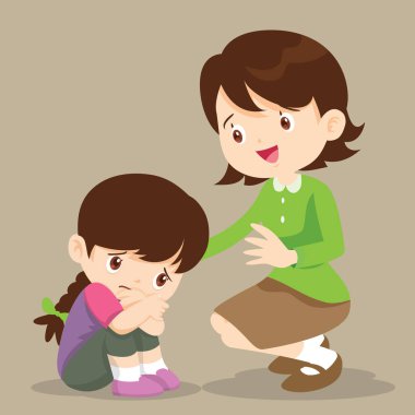 Üzgün çocuk kucaklamak istiyor. Öğretmen rahatlatıcı üzgün İlköğretim Okulu okul öncesi ağlayan kız rahatlatıcı Pupil.teacher.