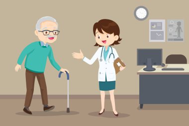 Doktor, büyükbabasının aylaklara gitmesine yardım ediyor.