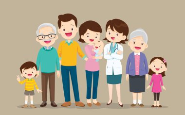 Mutlu Doktor ve büyük aile seti