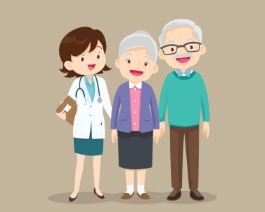 kadın doktor ve yaşlı hasta