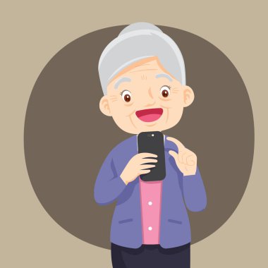 akıllı telefon ile büyükanne