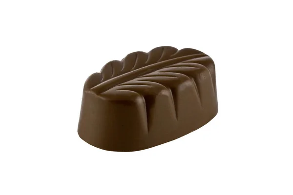 Caindo Diferentes Doces Chocolate Fundo Branco — Fotografia de Stock