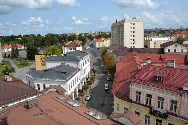 Telhados Cidade Velha Hrodna Bielorrússia Vista Pitoresca Centro Cidade Partir — Fotografia de Stock