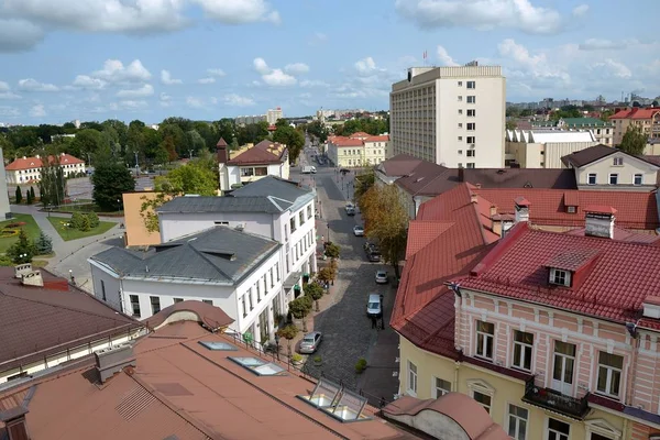 Die Dächer Der Altstadt Hrodna Weißrussland Malerischer Blick Auf Die — Stockfoto